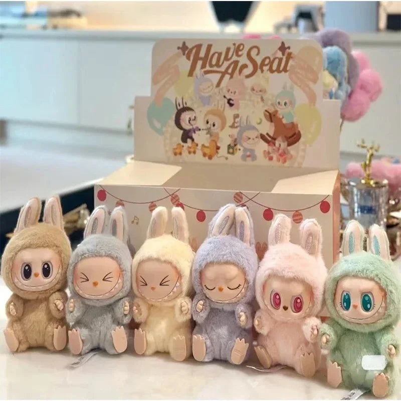 Hot Sales Anime Macaron Labubu Seat Series Keychain