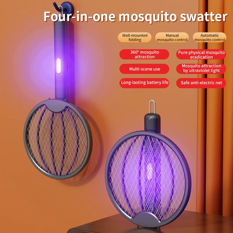 Electric Mosquito Swatter Cordless Battery Power Electric Fly Mosquito Swatter Bug Racket Insects Killer