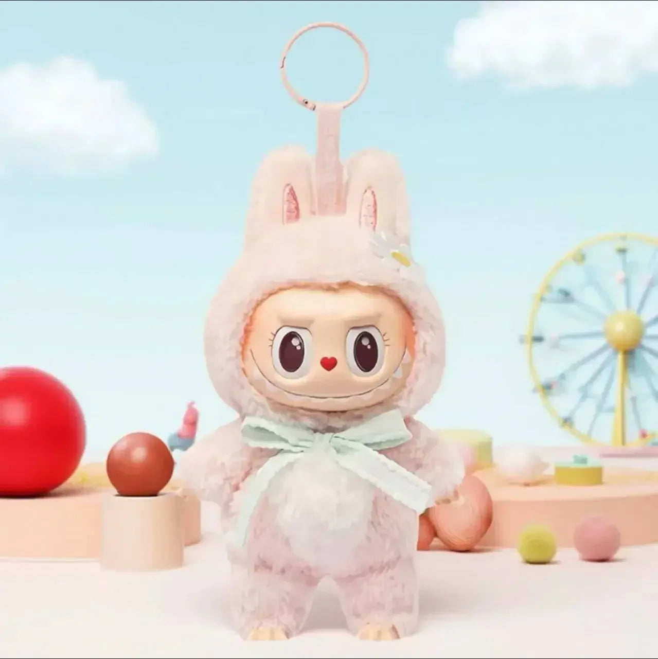 PopMart Labubu Has A Seat Macaron Vinyl Face Doll Pendant