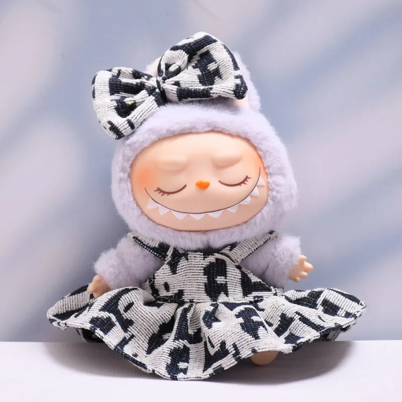 Labubu Designer Plaid Dress Set
