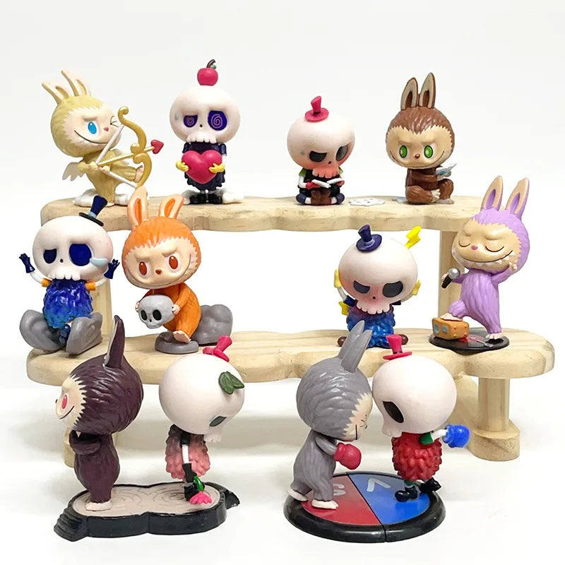 PopMart Labubu Skull Anime Figure Mini Blind Box Dolls