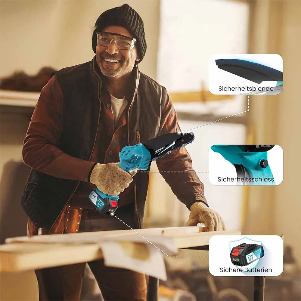 SEESII 6-Inch Cordless Mini Chainsaw