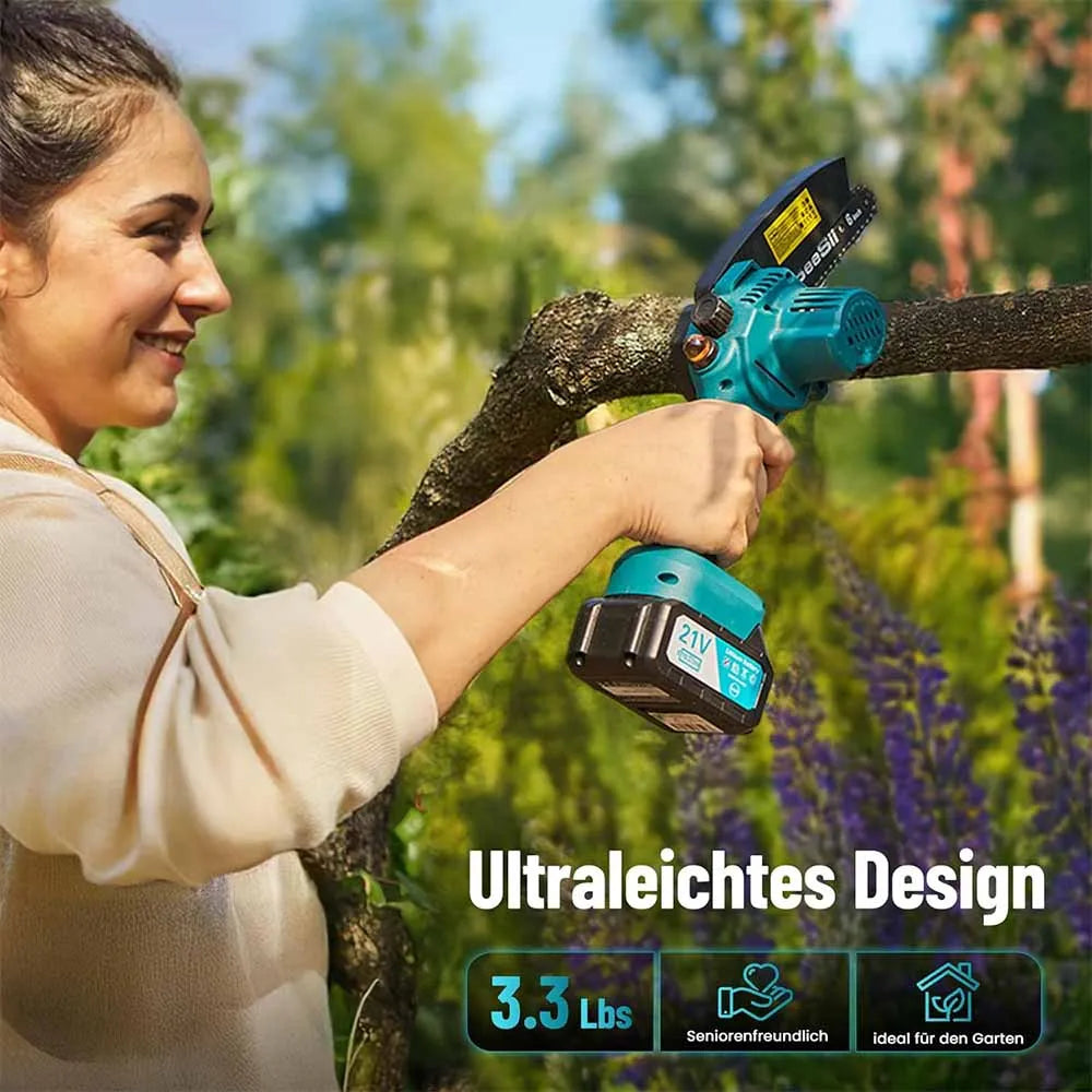 SEESII 6-Inch Cordless Mini Chainsaw