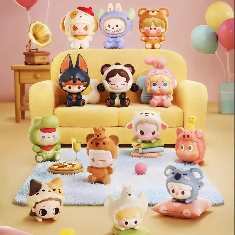 Popbean Animal Pajama Party Labubus Figure Gift