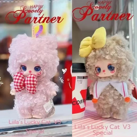POP MART Labubu Doll Liila V3 Lucky Cat Box