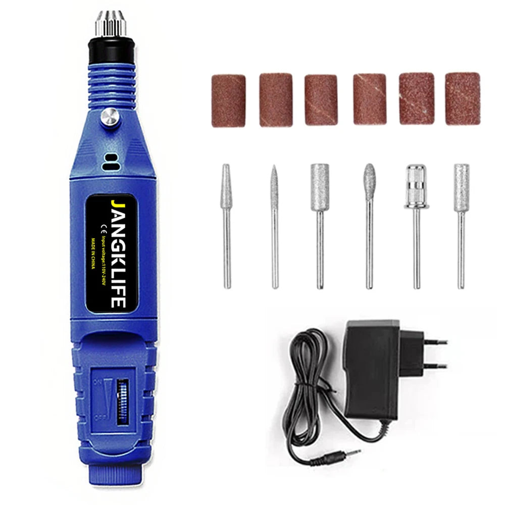 JANGKLIFE 9V Mini  Drill Electric Carving Pen Variable Speed   Drill Rotary Tools Kit Engraver Pen for Grinding Polishing