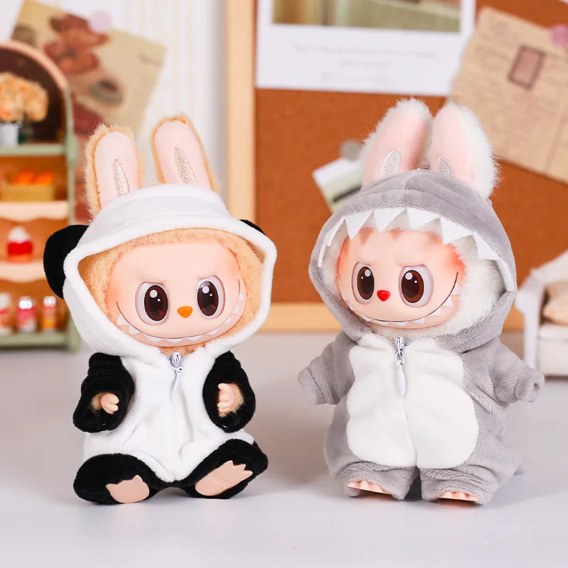 Labubu Plush Dinosaur Doll Clothes Set