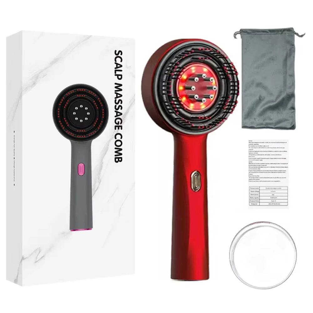 3-Mode Red Light Massage Comb