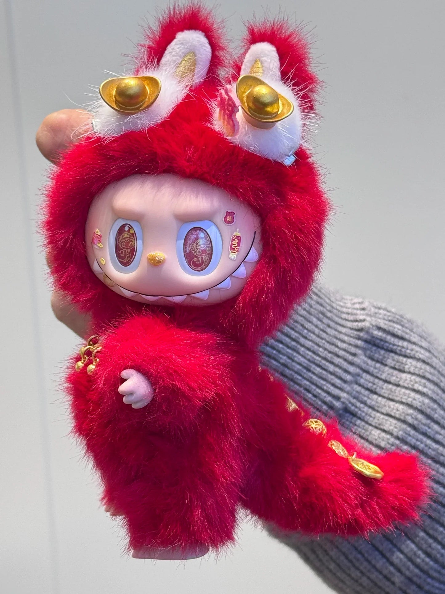 Popmart Labubu Mokoko 17cm The Monsters Keychain