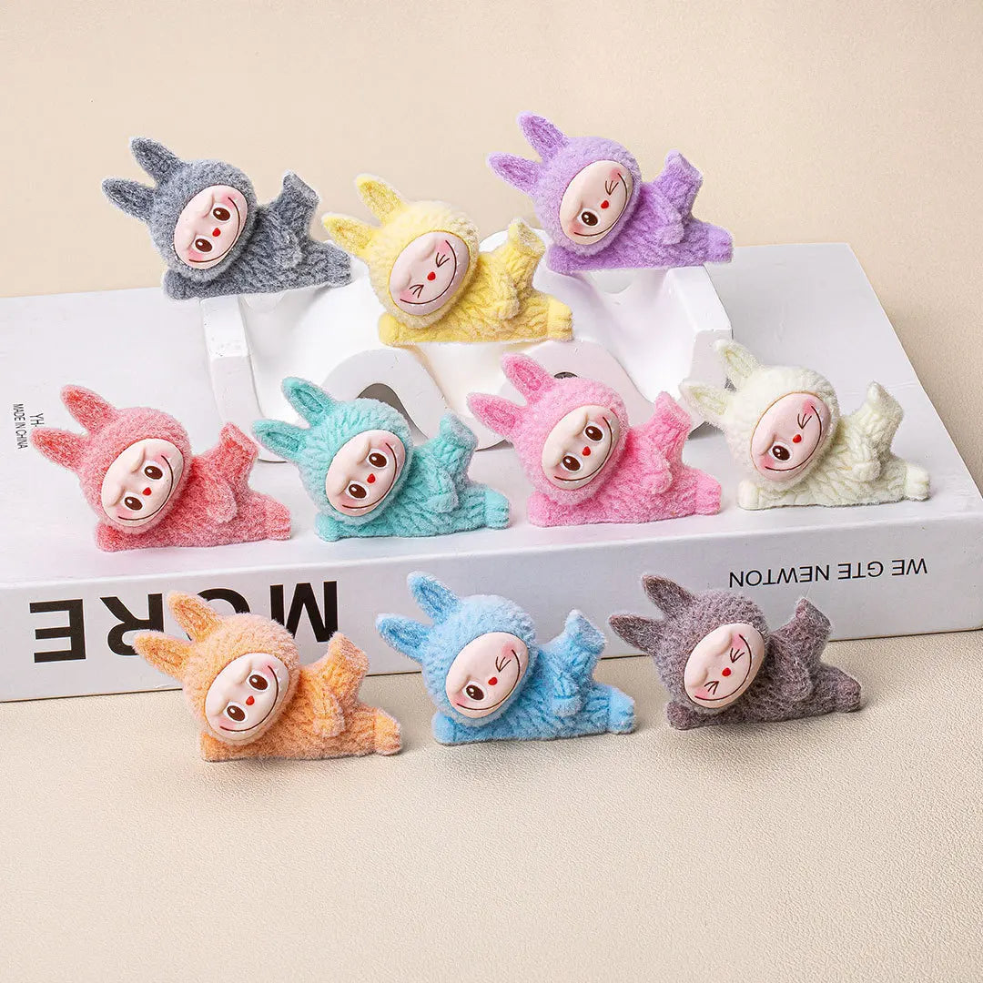 PopMart Labubu Macaron Lying Doll Keychain Gift