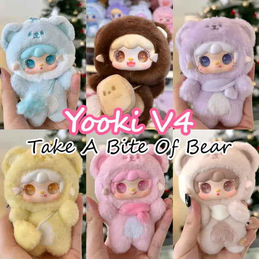 POP MART Labubu Doll Yooki Bear Blind Box