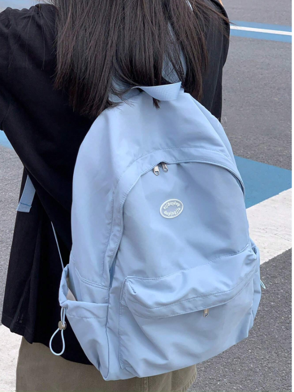 Simple Large Capacity Pink Backpack