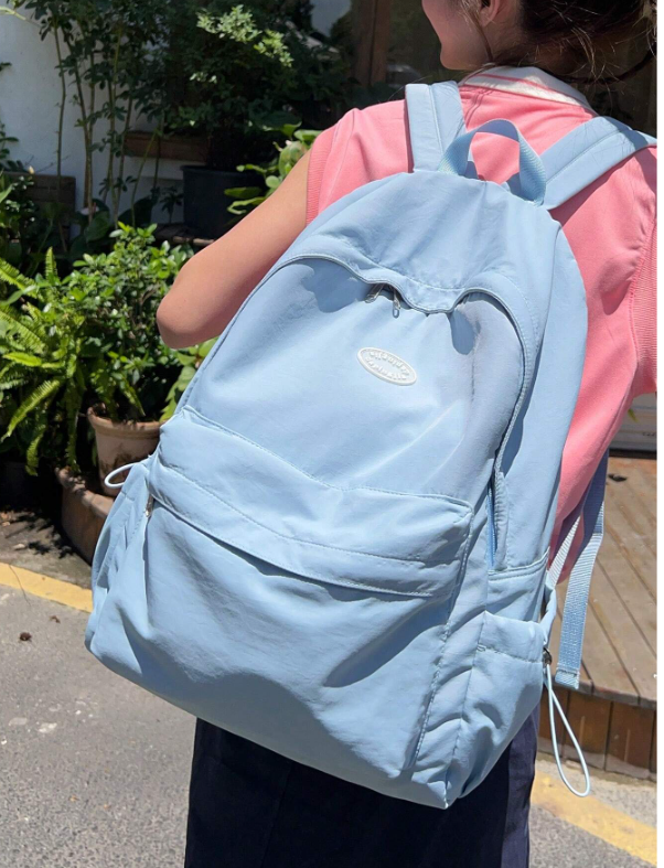 Simple Large Capacity Pink Backpack