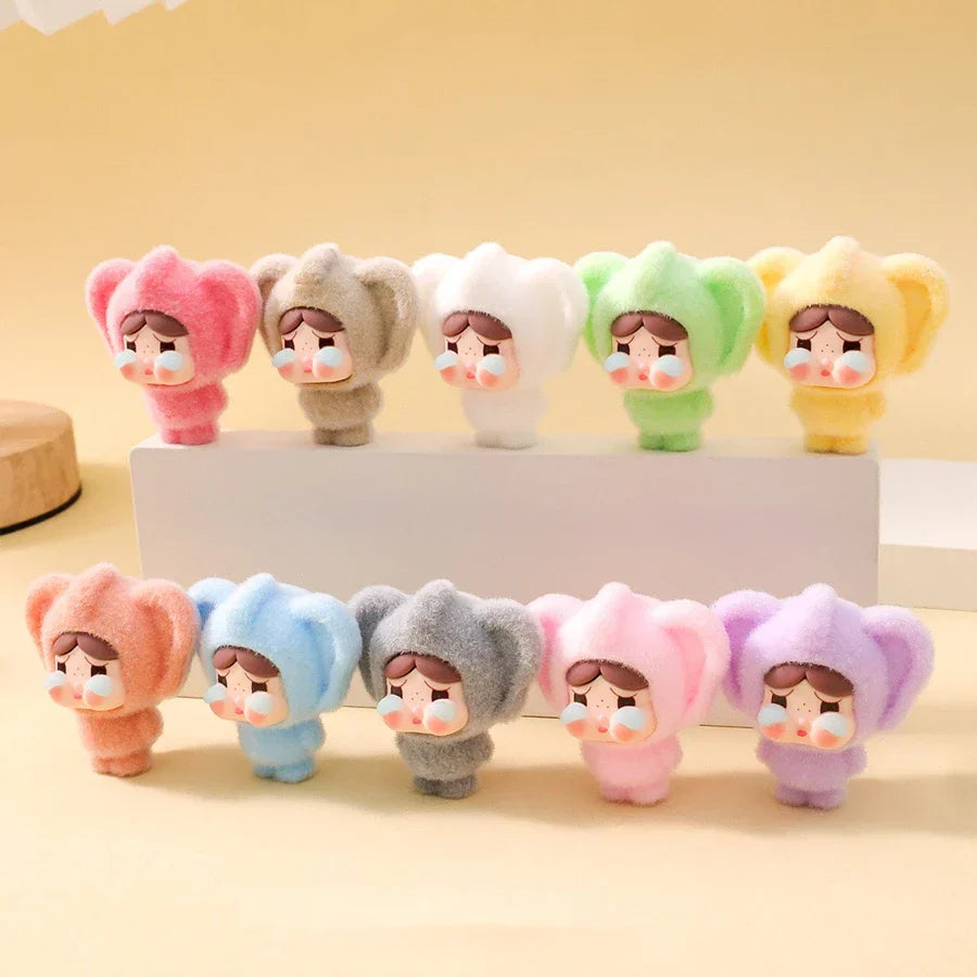 Popmart Labubu Mini Flocking Doll Pendant Gift