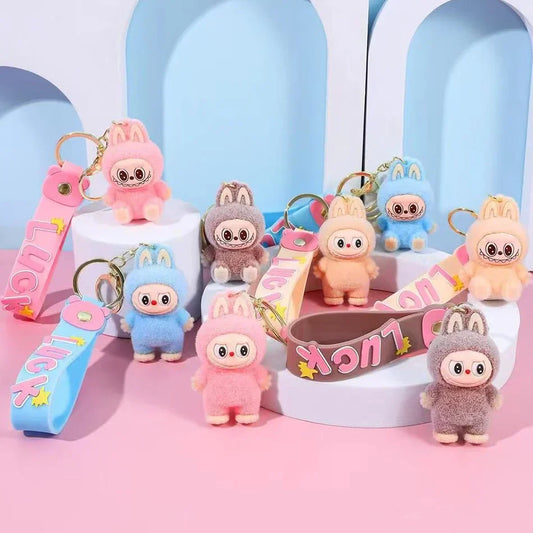 PopMart Labubu Sitting Doll Keychain Gift