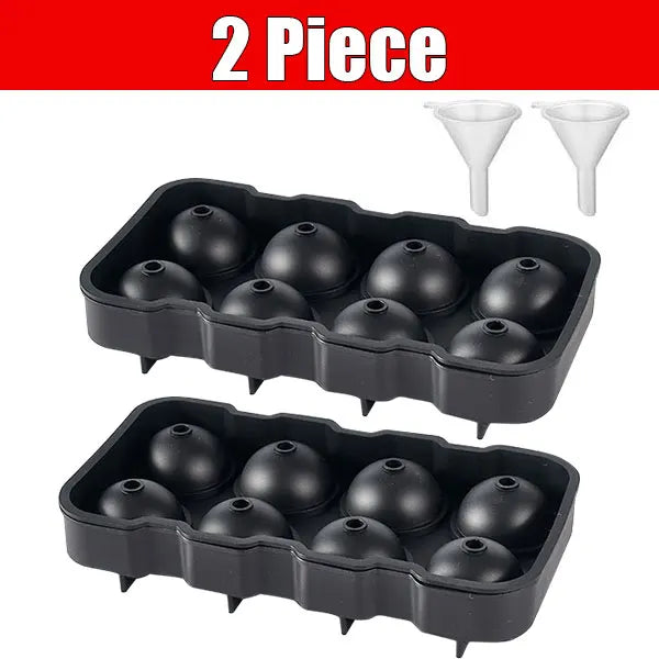 Large Sphere Ice Cube Molds 4/8 Grid Whiskey Ice Mold Leak-free Round Ice Cube Mold Easy Fill & Release Ice Ball Maker Tools