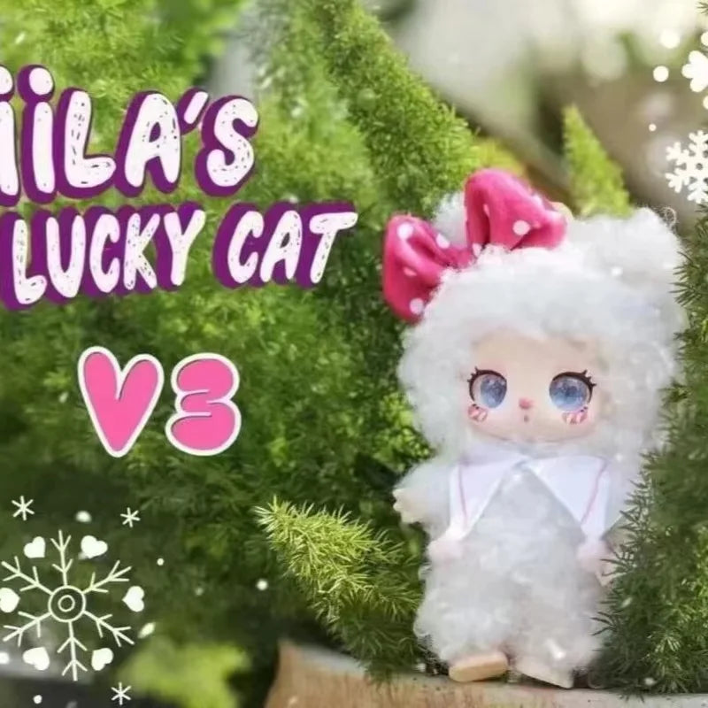 POP MART Labubu Doll Liila V3 Lucky Cat Box