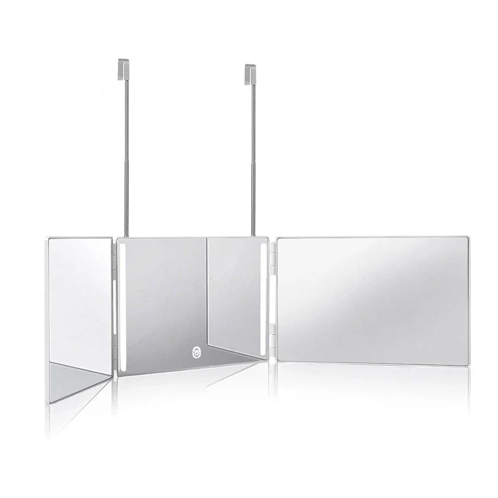 LED 3-Way Trifold Haircut Mirror
