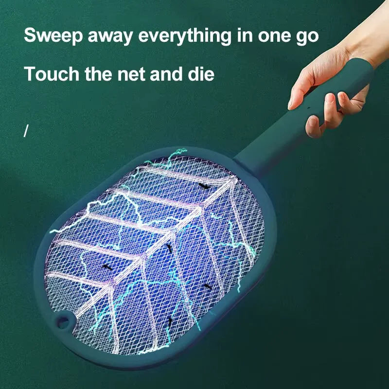 Electric Mosquito Swatter Mosquito Killer USB Rechargeable Angle Adjustable Electric Bug Zapper Fly Bat Insect Swatter
