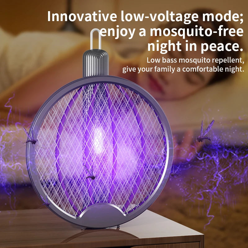 Electric Mosquito Swatter Cordless Battery Power Electric Fly Mosquito Swatter Bug Racket Insects Killer