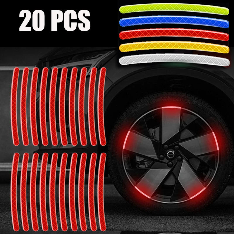 20pcs Car Wheel Reflective Strips