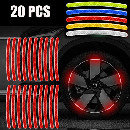 20pcs Car Wheel Reflective Strips