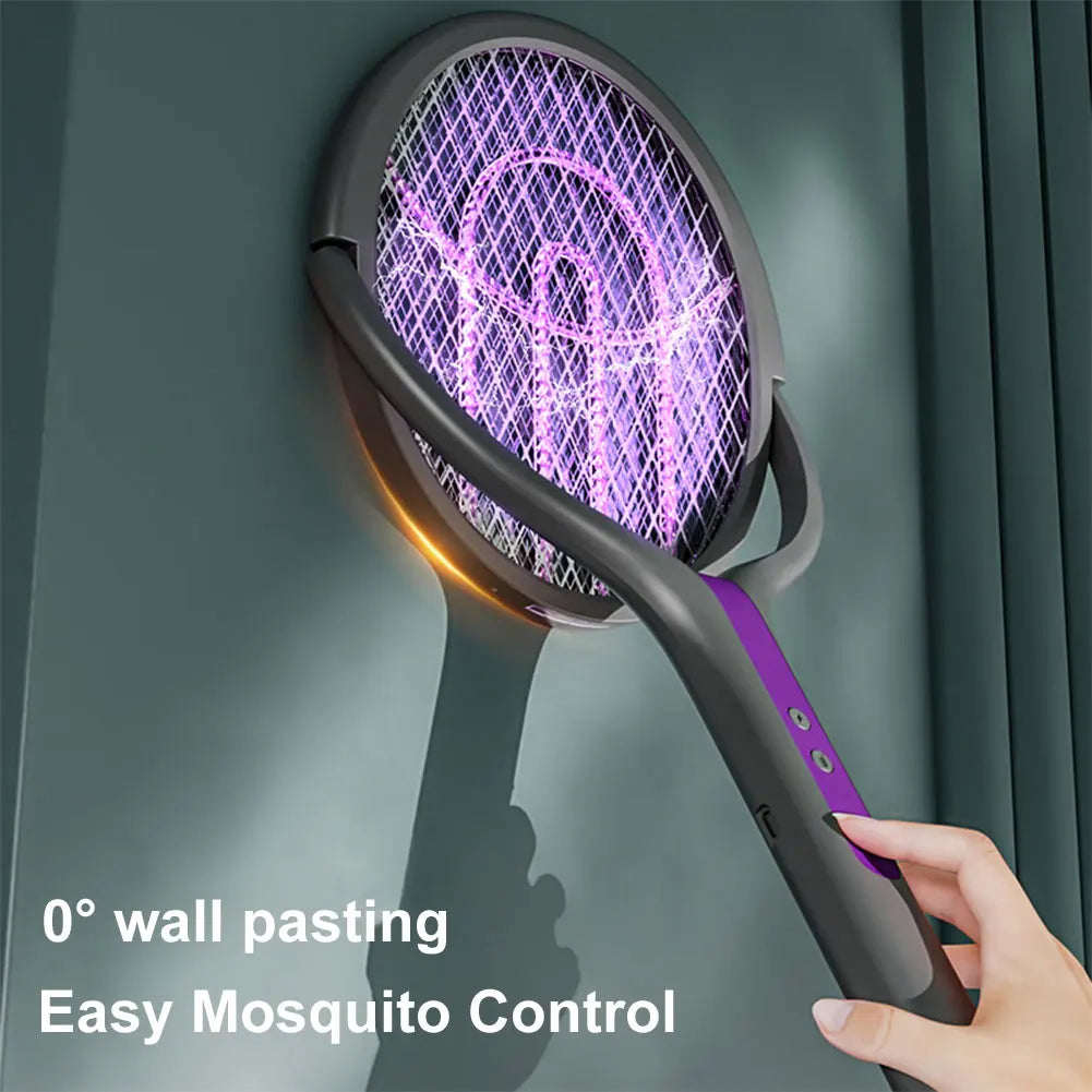 2-in-1 Mosquito Killer Multi functional Electric Fly Mosquito Swatter Retractable Mosquito Swatter USB Rechargeable Bat Swatter