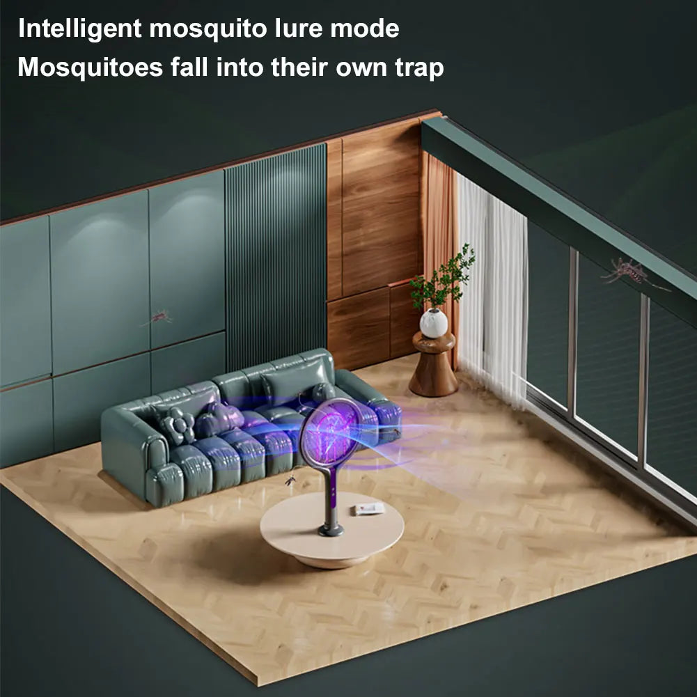 2-in-1 Mosquito Killer Multi functional Electric Fly Mosquito Swatter Retractable Mosquito Swatter USB Rechargeable Bat Swatter