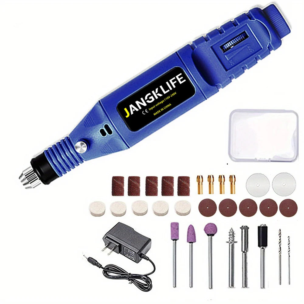 JANGKLIFE 9V Mini  Drill Electric Carving Pen Variable Speed   Drill Rotary Tools Kit Engraver Pen for Grinding Polishing