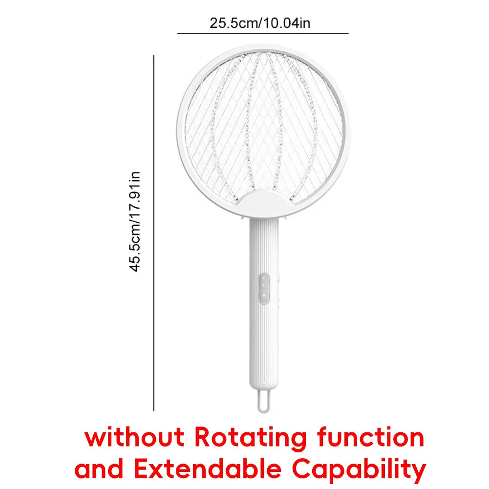 2-in-1 Mosquito Killer Multi functional Electric Fly Mosquito Swatter Retractable Mosquito Swatter USB Rechargeable Bat Swatter