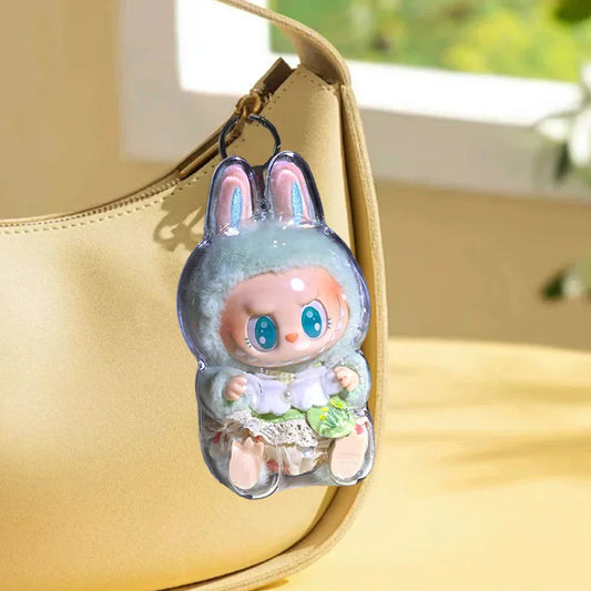 PopMart Labubu Transparent Toy Storage Case for Dolls