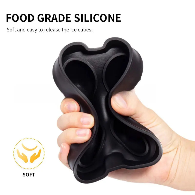Large Sphere Ice Cube Molds 4/8 Grid Whiskey Ice Mold Leak-free Round Ice Cube Mold Easy Fill & Release Ice Ball Maker Tools