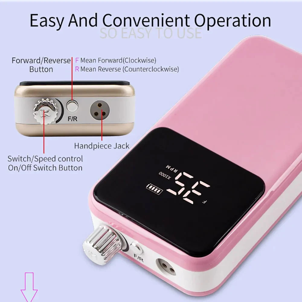 Professional 35000RPM Electric Nail Drill