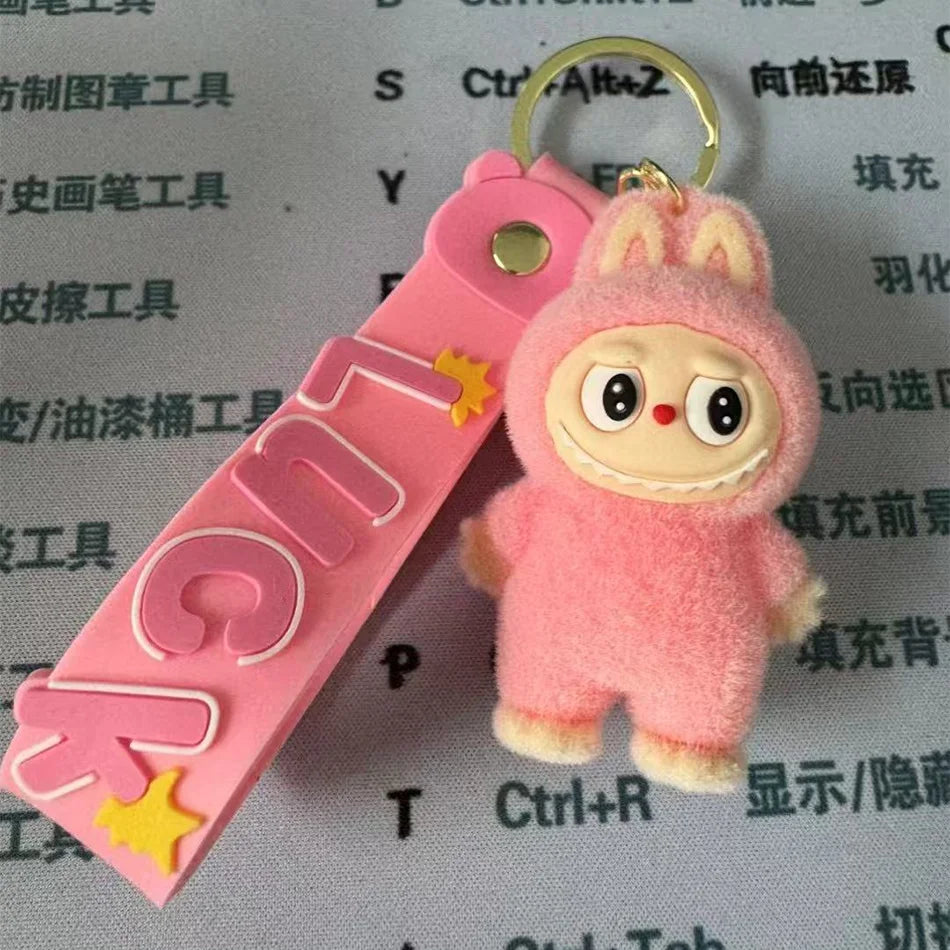 PopMart Labubu Sitting Doll Keychain Gift