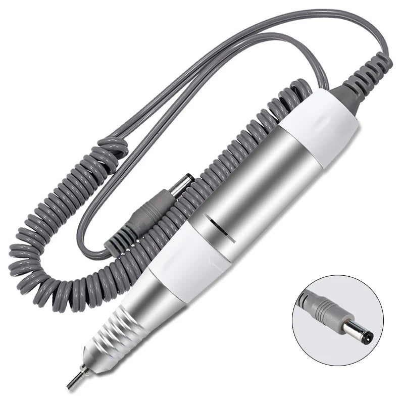 Electric Nail Drill Pen Handle File Polish Grind Machine Handpiece Manicure Pedicure Tool DC & 3 PIN PLUG Nail Drill Accessories