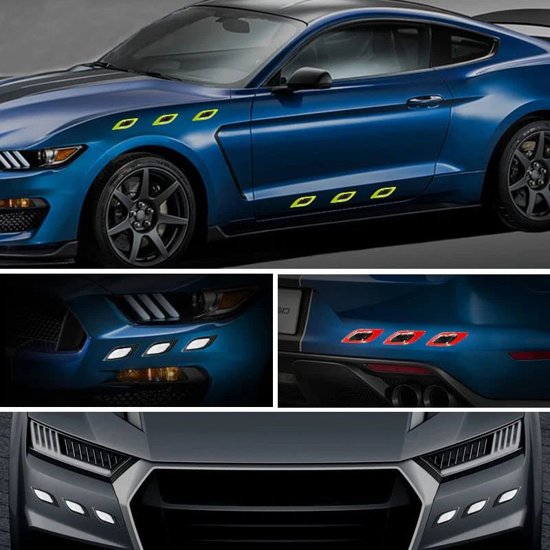 6-Pcs Carbon Fiber Bumper Strips