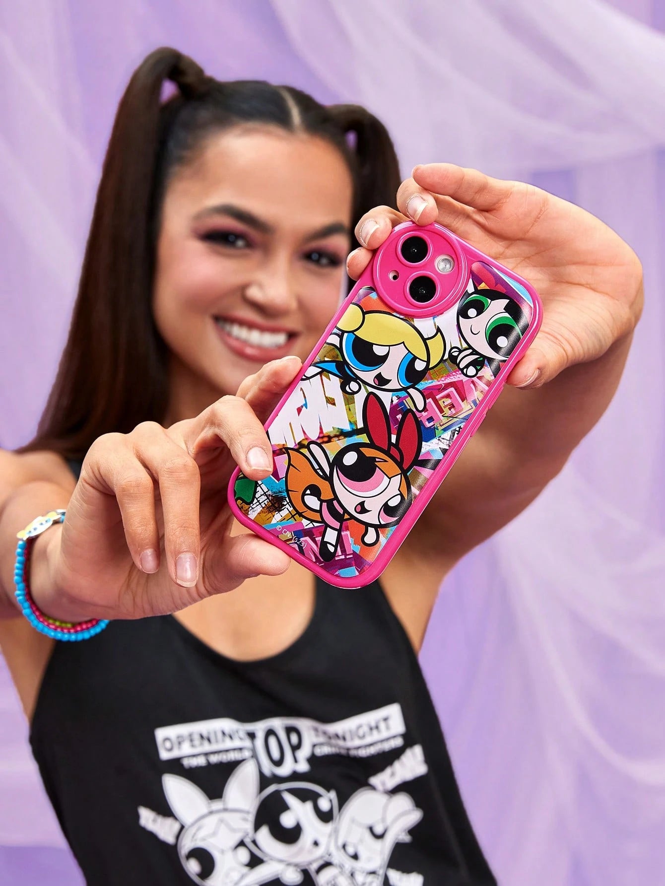 Powerpuff Girls Pink Cartoon Case